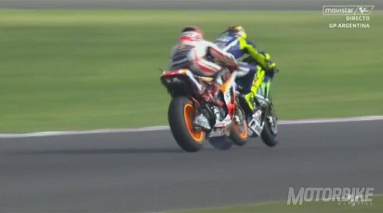 Caida Marc Marquez Valentino Rossi GP Argentina