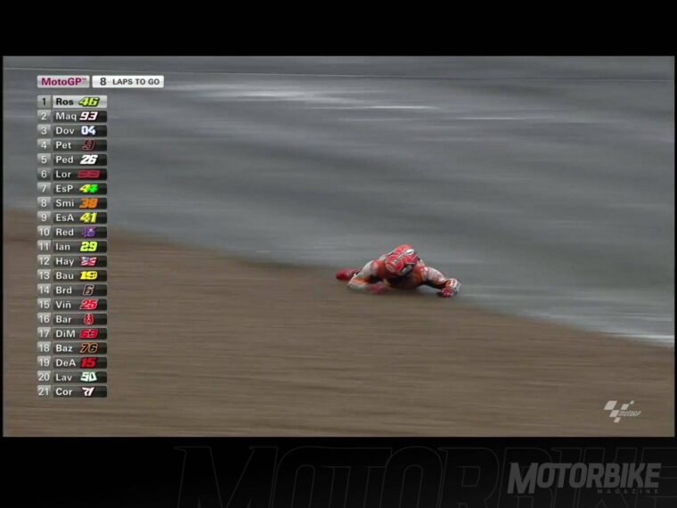 Marc Marquez Caida Silverstone MotoGP 2015