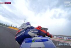 MotoGP Misano 2015. Caída de Jorge Lorenzo tras cambiar de moto 19 Caida Jorge Lorenzo Misano 2015