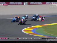 Secuencia de la caída múltiple en la última curva de Valencia en Moto3 3 Caida Vazquez Fenati Antonelli 2