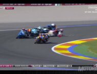 Secuencia de la caída múltiple en la última curva de Valencia en Moto3 4 Caida Vazquez Fenati Antonelli 3