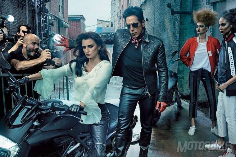 penelope cruz in red leather catsuit rides an mv agusta in zoolander 2 video 1