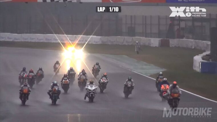 Kawasaki H2R vs Superbikes 1980 carrera 003