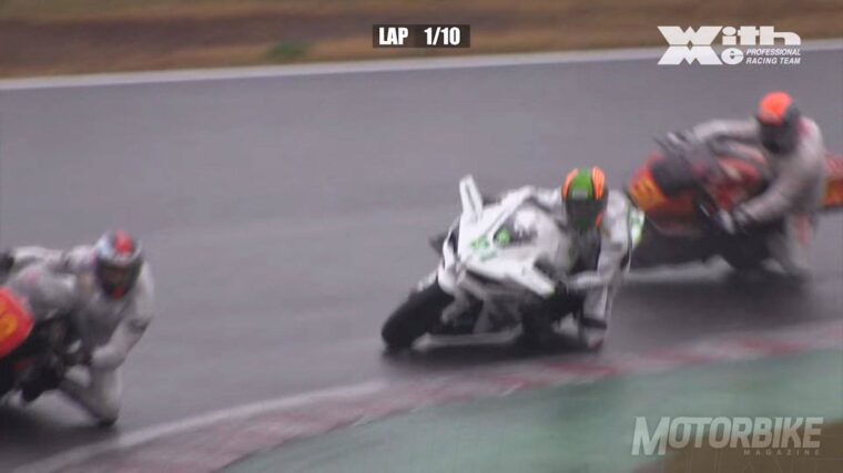 Kawasaki H2R vs Superbikes 1980 carrera 007