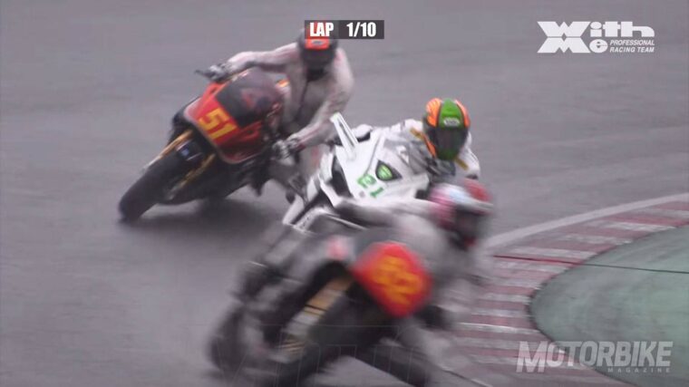 Kawasaki H2R vs Superbikes 1980 carrera 008