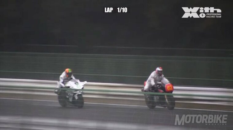 Kawasaki H2R vs Superbikes 1980 carrera 011