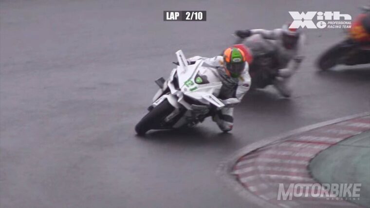 Kawasaki H2R vs Superbikes 1980 carrera 013