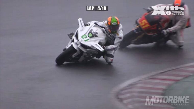 Kawasaki H2R vs Superbikes 1980 carrera 014