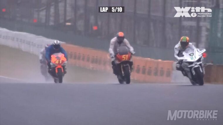 Kawasaki H2R vs Superbikes 1980 carrera 016