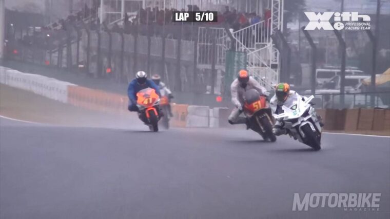 Kawasaki H2R vs Superbikes 1980 carrera 017