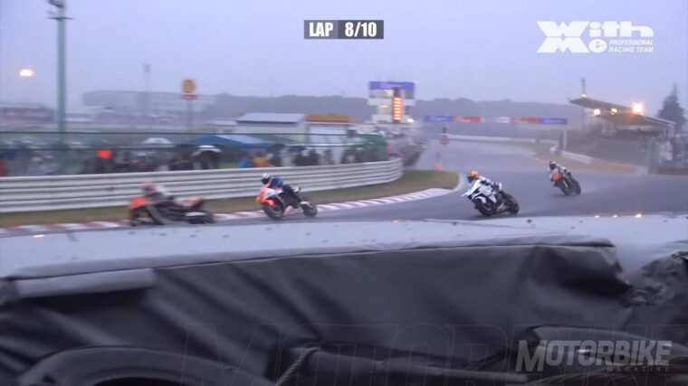 Kawasaki H2R vs Superbikes 1980 carrera 020