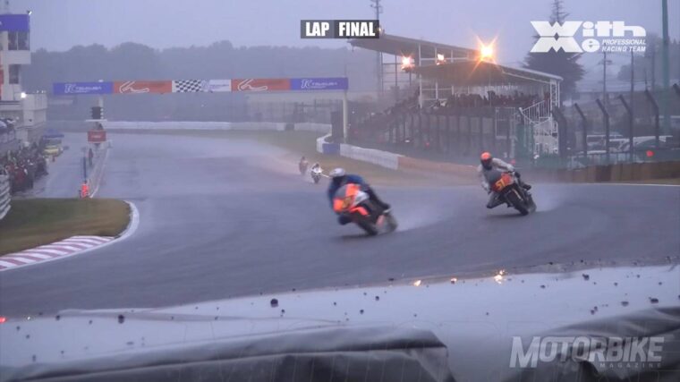 Kawasaki H2R vs Superbikes 1980 carrera 021