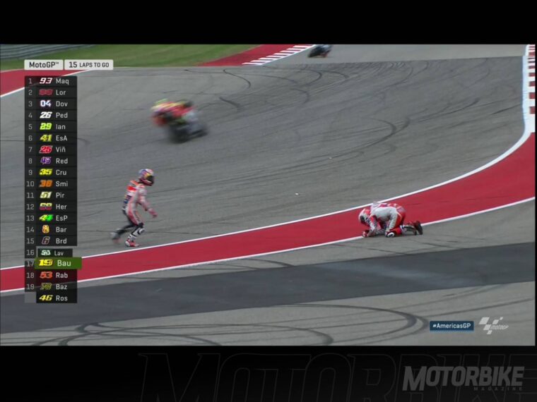 Caida Dani Pedrosa Andrea Dovizioso Austin 005
