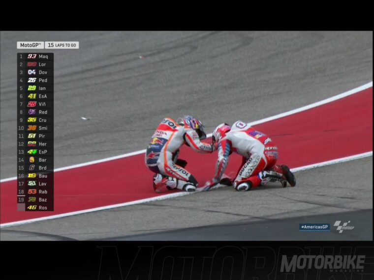 Caida Dani Pedrosa Andrea Dovizioso Austin 007