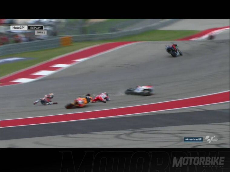 Caida Dani Pedrosa Andrea Dovizioso Austin 010