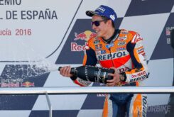 Marc Márquez: «Valentino ha hecho una gran carrera y se le tiene que felicitar por ello» 13 MotoGP Jerez 2016 Marc Marquez