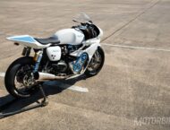 triumph thruxton white bike 15