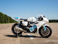 triumph thruxton white bike 17