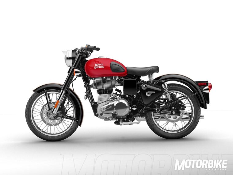 Royal-Enfield-Classic-500-Female-Side-RED