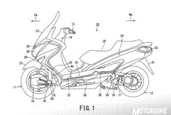 BikeLeaks. Suzuki patenta un scooter híbrido con tracción a las dos ruedas