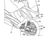 BikeLeaks. Suzuki patenta un scooter híbrido con tracción a las dos ruedas 18 041317 Suzuki burgman two wheel drive patent fig 13