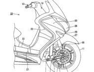 BikeLeaks. Suzuki patenta un scooter híbrido con tracción a las dos ruedas 8 041317 Suzuki burgman two wheel drive patent fig 3