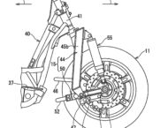 BikeLeaks. Suzuki patenta un scooter híbrido con tracción a las dos ruedas 10 041317 Suzuki burgman two wheel drive patent fig 5