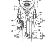 BikeLeaks. Suzuki patenta un scooter híbrido con tracción a las dos ruedas 14 041317 Suzuki burgman two wheel drive patent fig 9