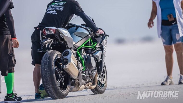 Kawasaki Ninja H2 record Bonneville 2018 03