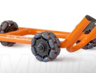 Dynamoto motorcycle front wheel dolly stand