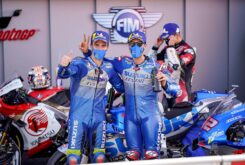 Alex Rins Joan Mir podio Suzuki Valencia (3)