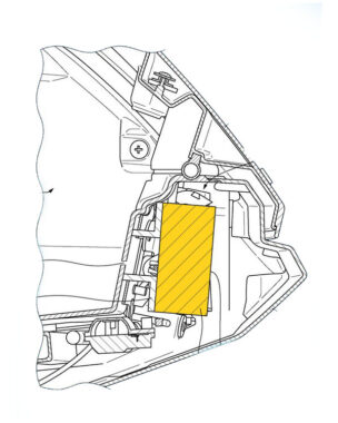 Honda Goldwing radar trasero panel