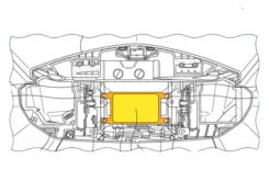 Honda Goldwing radar trasero plano