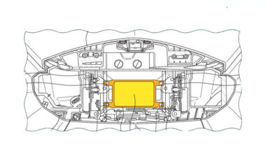 Honda Goldwing radar trasero plano