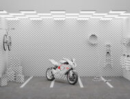 MV Agusta F3, centro de interés en una instalación artística presentada en el ComplexCon 5 MV Agusta F3 Crosby ComplexCon1