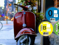 Prohibidas las motos de más de 20 años en el centro de las ciudades 1 Vespa Etiquetas Medioambientales