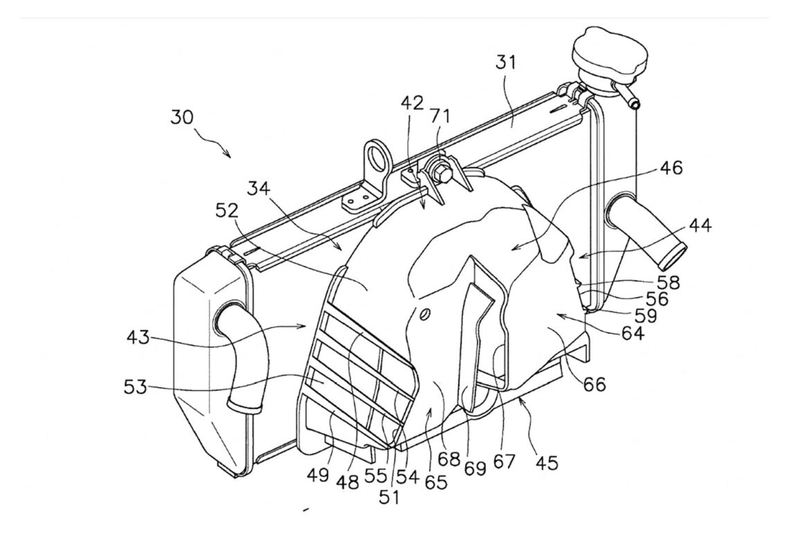 ¿Nueva Yamaha R7M para 2025? se filtran patentes... 3 Yamaha R7M 2025 radiador bikeleaks