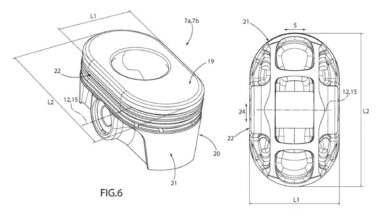 Ferrari patente motor pistones ovalados Honda NR750 1