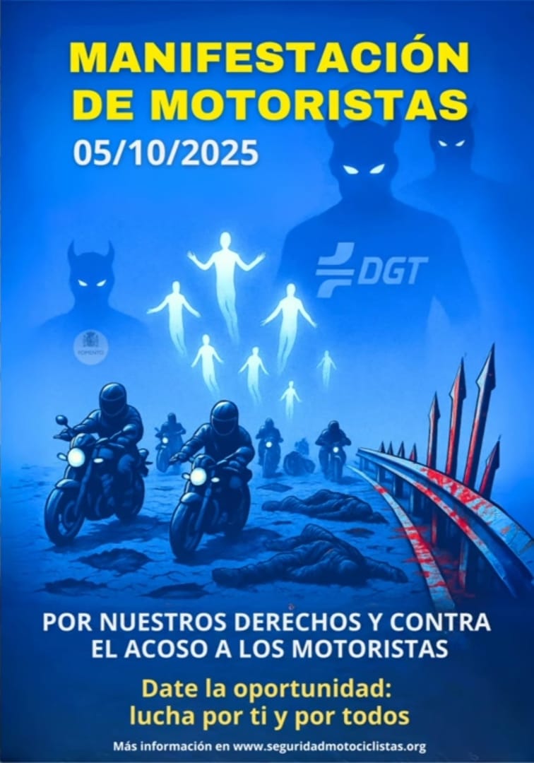 Manifestaciones moteras en toda España este 5 de octubre 2 Cartel manifestacion motoristas 5 octubre